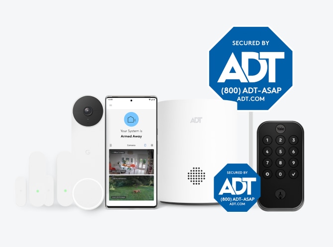 Shop packages image of Google Nest Doorbell, sensors, ADT app and more