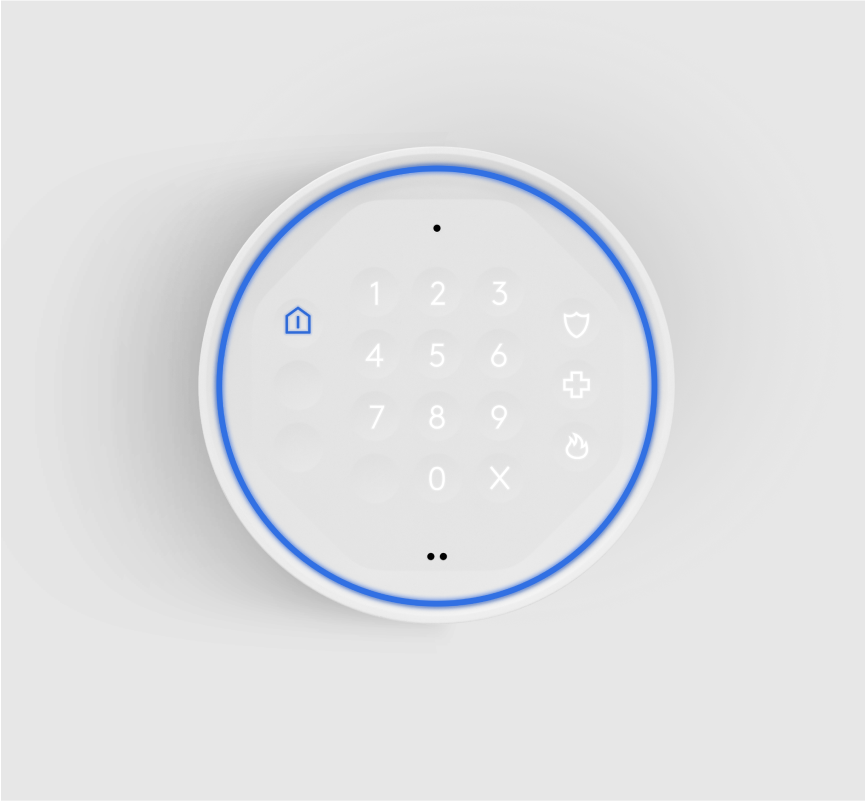 Keypad on a grey background