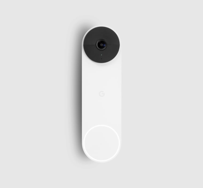 Google Nest Doorbell (battery) on a grey background