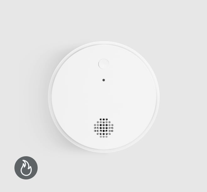 Smoke Detector on a grey background