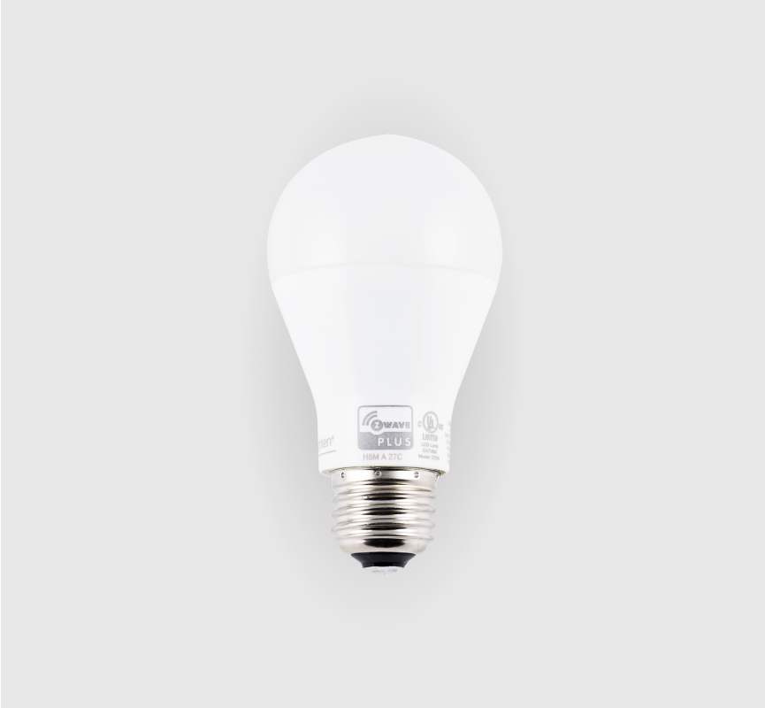 Smart Light Bulb on a grey background