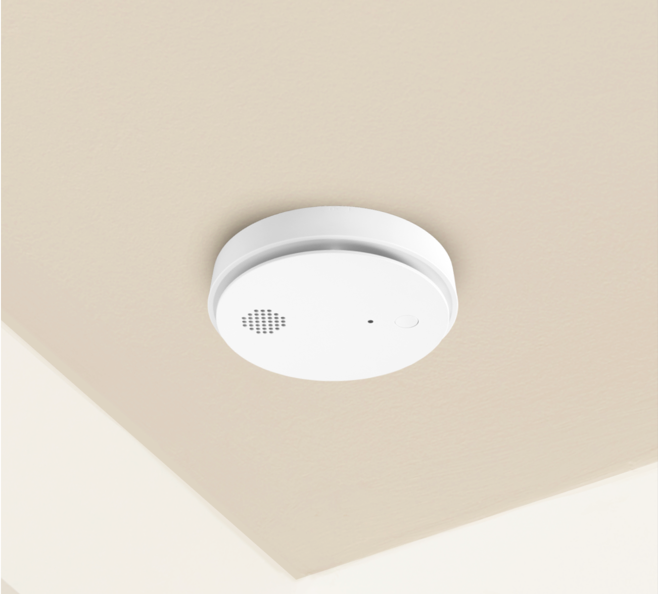 Carbon Monoxide Detector installed on a ceiling in a home
