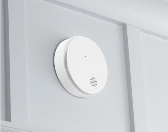 Smoke Detector installed on a wall in a home