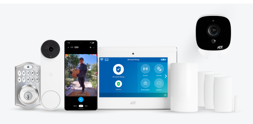Smart Home package with ADT Smart Lock, app, Command Panel, and other products Smart Home package with ADT Smart Lock, app, Command Panel, and other products